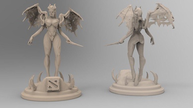 reina of dolor dota 2 3d impresión modelo in monstruos criaturas 3dexport personaje oler queen pain 3d print model - Mito3D