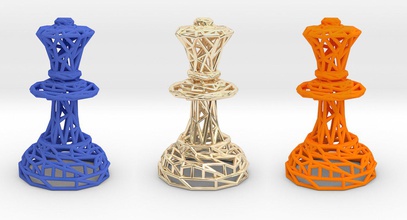 königin 3d drucken modell spielzeuge 3dexport schach stück schachset schachbrett tafel spiel geometrisch modelle gedruckt geometrie designtech architekten mamunur rashid parametrisch design einzigartig 3d print model - Mito3D