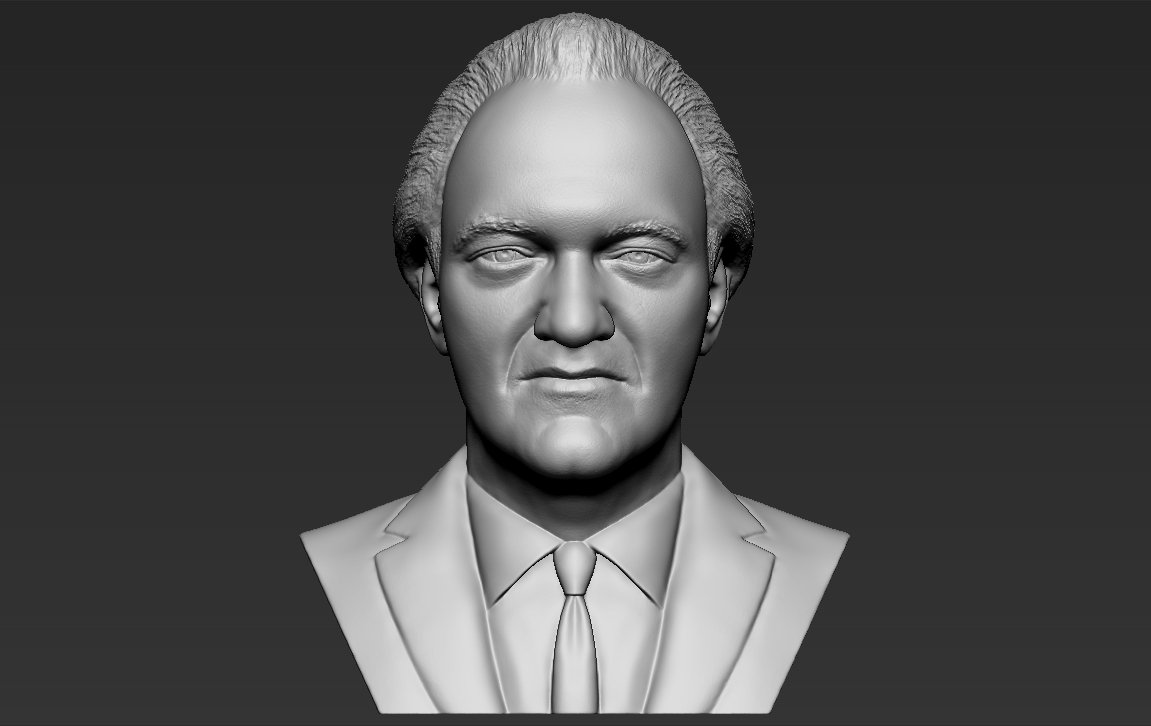 quentin tarantino busto de impressão 3d pronto stl obj formatos do celebridade famosos o ator gênio diretor spielberg woody allen di caprio pulpfiction django 3D print model - Mito3D