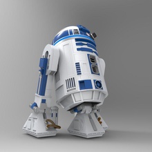 r2 d2 3d impresión modelo in robótica 3dexport guerra galaxias droide espacio robots 3d print model - Mito3D