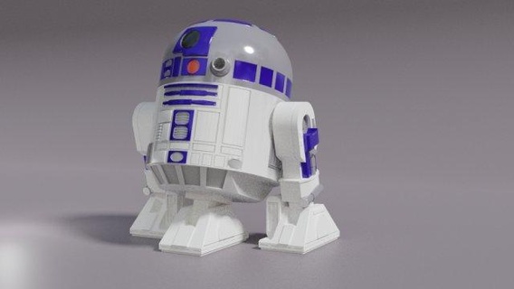 r2d2 chibi fan art figurines starwars droids miniatures toy robot hobby c3po 3d print model - Mito3D