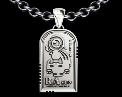 ra Soleil Roi pendentif pendentifs bijoux or imprimable argent 3dsmax Egypte prototype impression pharaonique ancien inscriptions isis égyptien déesse Osiris Néfertiti 3d print model - Mito3D