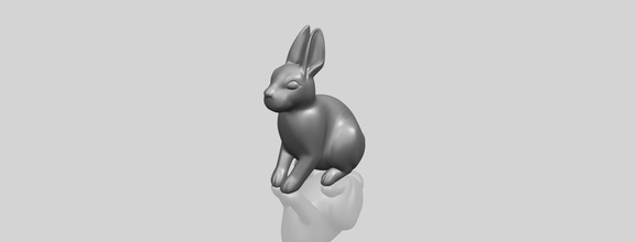 rabbit 03 car chair tree table sofa character game exterior human interior people girl house miniatures figurines sculpture animal zoo mammal dog 3d print model - Mito3D