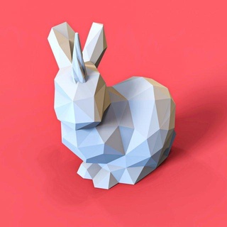 tavşan tek boynuzlu at Bedava heykel düşük poli mum kalıp geometrik stl Aşk dekor ev dekoru Şirin az mito3d Yeggi Stlfinder 3d print model - Mito3D