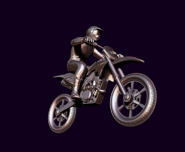 racer motorcycle 3d print model in toys 3dexport motobike bike wheel motocross biker vehicle motor cycling cycle race racing fast ride tire suzuki 3D print model - Mito3D