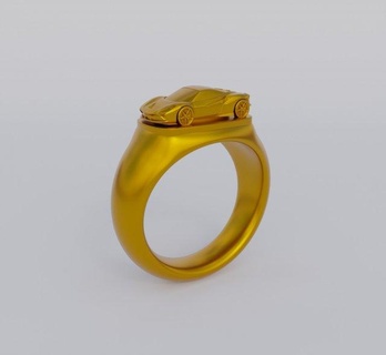 racing car ring rings vehicle speed transportation rc-car automotive motorsport formula finger jewel jewellery jewelry men-ring fashion accessories gold silver 3d print model - Mito3D