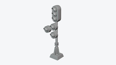 railway signal subway light traffic metro lighting fixture train railroad vehicle miniatures 3d print model - Mito3D