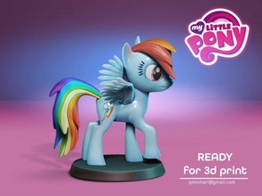 rainbow dashlittle ponymagic rainbow dash pony pontiac ponytail ponywall toyota toys 3dprint 3dmax2019 horse 3d
