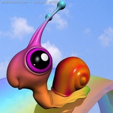 rainbow snail rigged snail mollusk escargot character toon colorfull cartoon rainbow insect bug texture rigged animal