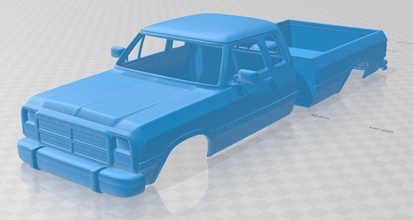 ram clube 1991 imprimível corpo carro 3d impressão modelo in automotivo 3dexport fenda escalextrico tamiya rc miniz passatempo micro rastejante 3d print model - Mito3D