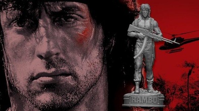 rambo first blood 2 3d print model in figurines 3dexport movie sculpture art miniatures bust collectible statue sculptures rocky balboa sylvester stallone demolition boxer box fighter 3d print model - Mito3D
