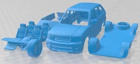 range rover sport 2009 printable car slot scalextric tamiya rc miniz hobby micro crawler 3d print model - Mito3D