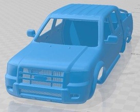 ranger double cab 2003 printable body car slot scalextric tamiya rc miniz hobby micro crawler 3d print model - Mito3D