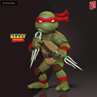 Rafael Adolescência mutante ninja tartarugas monstros criaturas Super heroi teenagemutantninjaturtles tmnt histórias quadrinhos desenho animado 3dprint 3dprinting estátua figura personagem 3d print model - Mito3D