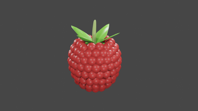 raspberry free 3d model in fruit 3dexport berry 3d print model - Mito3D