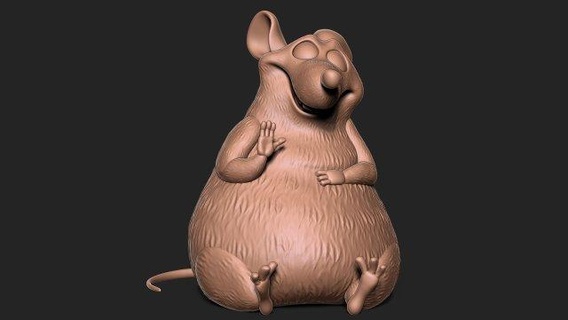Ratatouille figurines remy disney personnage dessin animé fantaisie fictif créature rat lapin miniatures 3d print model - Mito3D
