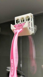 razor holder 6 8 10mm glass shower bathroom 3d print model - Mito3D