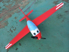 rc mdm-1 fox glider mini wingspan 1127mm airplane aerobatic radio control cute flying 3d print model - Mito3D