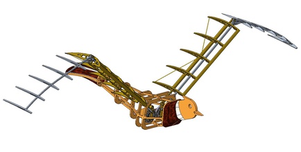 rc ornithopter vogel 3d drucken modell robotik 3dexport 3d print model - Mito3D