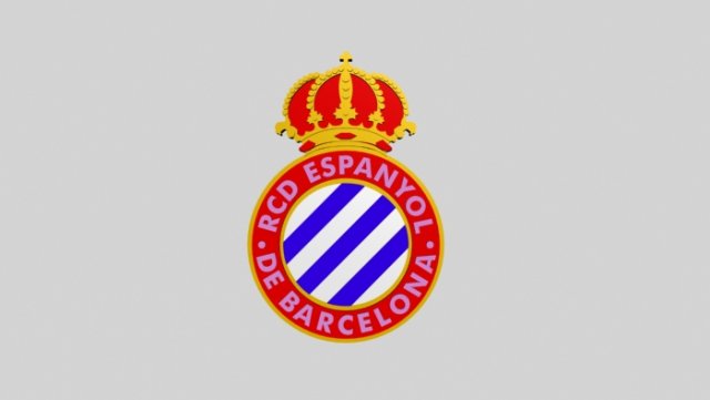 rcd espanyol rcd-espanyol laliga logo team football spain catalan 3D print model - Mito3D