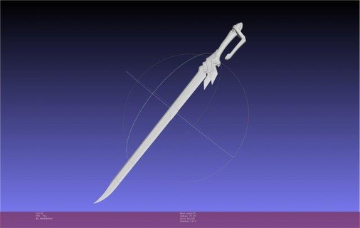re creators selesia upitiria espada lidar montagem réplica cosplay fantasia anime 3d print model - Mito3D