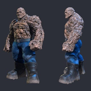 ready to print 3d model in man 3dexport the-thing marvel figure statue fantastic-four cartoon art sculptures 3dprinting fantastic super heroes character scifi miniatures figurines thething dc hero 3d print model - Mito3D