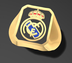 real madri anel 3d impressão modelo in argolas 3dexport joalheria ouro diamante jóias jóia futebol barco barcelona espanha liga 3d print model - Mito3D