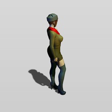 real soviet woman 3d print model in 3dexport ussr union military russian force human person female girl lady sexy sex erotic ushanka armed 3d print model - Mito3D