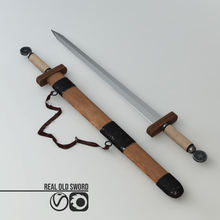 real antiguo espada gratis 3d modelo in escopetas 3dexport metal cuero madera jumong acero cuchillo sable armadura peligro hierro corte militar 3d print model - Mito3D