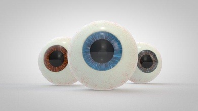 realistico umano occhi occhio medicinale carattere anatomia viso testa uomo 3d print model - Mito3D