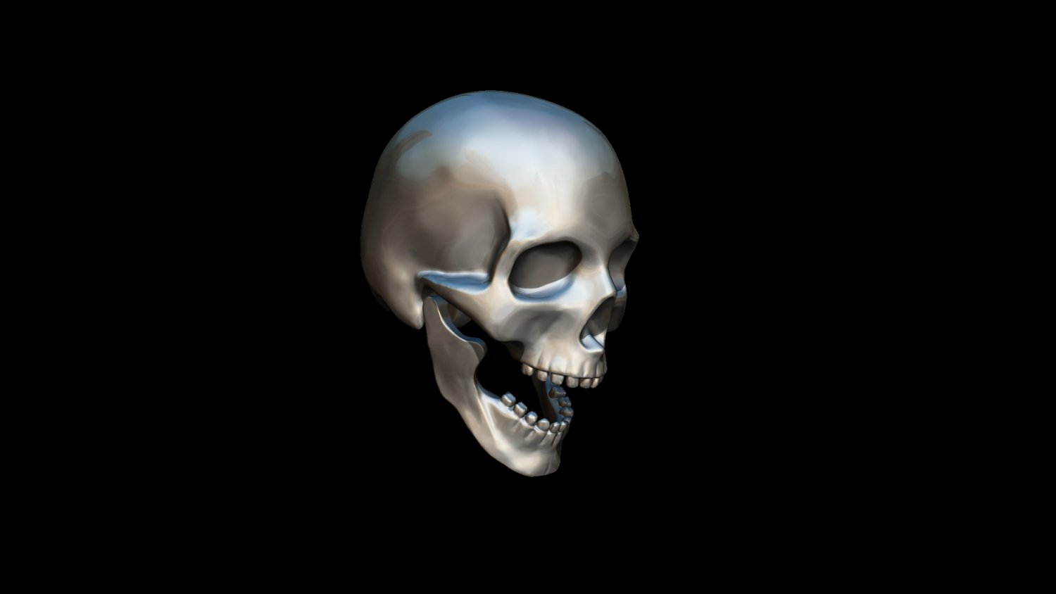 realista pingente de caveira anatomia ossos ouro humanos jóias pehdant ssilver - esquelético esqueleto 3D print model - Mito3D