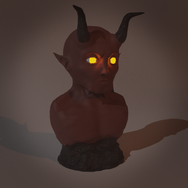 gerçekçi heykel iblis hazır Yazdır kükürt ready to print 3D print model - Mito3D