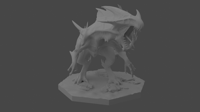 moissonneuse 3d impression modèle in monstres créatures 3dexport arche fantaisie dragon jeu 3d print model - Mito3D