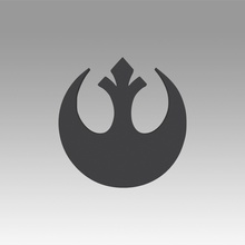 aliança rebelde império galáctico símbolo galactic o estrela guerras sinal logotipo hobby diy 3d print model - Mito3D