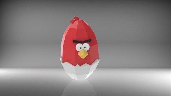 red box assembly accessories angry birds bird chick nestling easter egg holder art toy animal rovio 3d print model - Mito3D