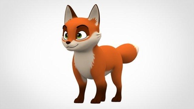red fox red-fox red fox predator wild nature canidae mammal cub kid child creature character animal cute funny cartoon toon ginger my-little-pets 3d print model - Mito3D