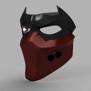 red hood outlaw helmet ready print  robotics redhood batman robin dc-comics outlaw helmet hobby diy red hood cyborg ninja cosplay red-hood justice-league armor 3d model miniatures figurines  3d print model - Mito3D