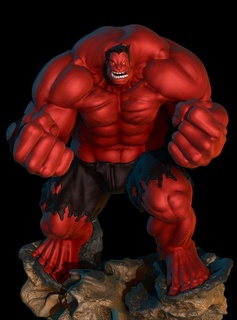 rosso hulk uomo vendicatore supereroe meraviglia eroe mutazione Capitano gioco guerra infinita miniature figura carattere sculture figurine distruggere netto hulkbuster rotto 3d print model - Mito3D