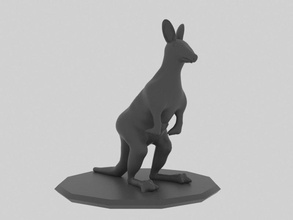 red kangaroo 3d print model in animals 3dexport animal wild wildlife 3dprinter 3dprinted 3dprinting 3dprint 3d print model - Mito3D