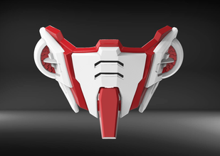red mask 3d print model airsoft coronavirus covid19 gundam redframe wearable cosplay robot hobby diy 3d print model - Mito3D