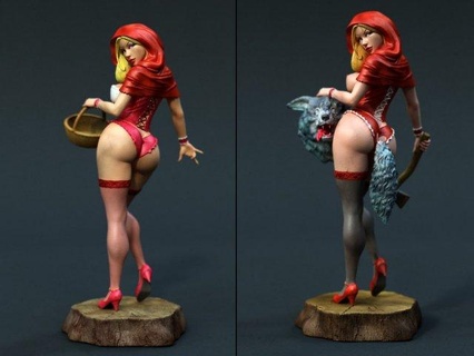 red riding hoodonicron stl 3d files monsters & creatures 3d print model - Mito3D