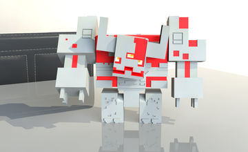 kırmızı taş canavarlık 3d yazdır model in canavarlar yaratıklar 3dexport minecraft zindanlar 3d print model - Mito3D
