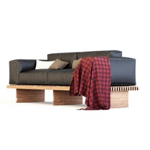 refolo sofá gratis 3d modelo in 3dexport mueble moderno cuero madera patas comodidad 3d print model - Mito3D
