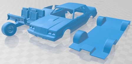 muhteşem büyük ulusal coupe 1987 yazdırılabilir araba 3d yazdır model in otomotiv 3dexport yuva ölçülü tamiya rc miniz hobi mikro 3d print model - Mito3D