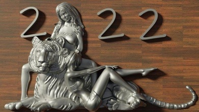 relief cnc 3d print model in 3dexport panno decor woodvorking woodcarving 2022 stl year artcam 3d print model - Mito3D
