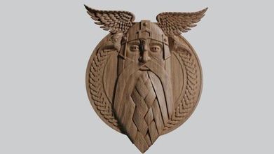alivio cnc stl decoración artcam carpintería tallado madera panno vikingo 3d print model - Mito3D