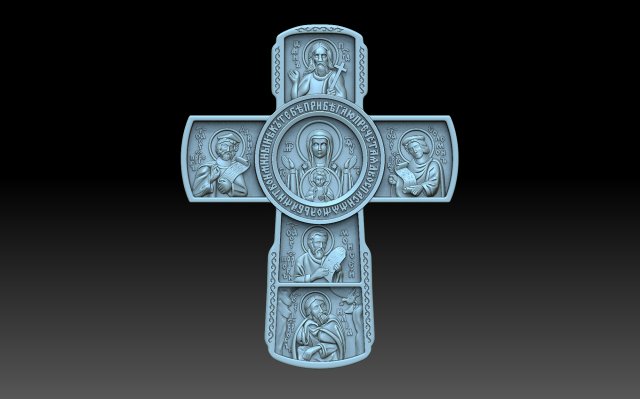 religious cross 3d print model in 3dexport jewelry christian religion decor orthodoxy pedant 3D print model - Mito3D