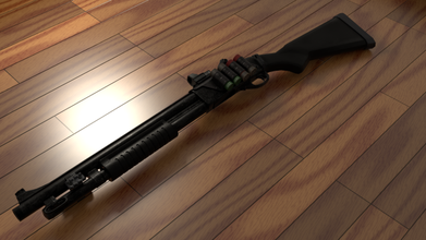remington 870 3d model in shotguns 3dexport shotmilitary sight low-poly pbr textures game asset 3d print model - Mito3D