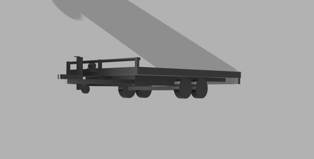 Remorque altopiano sari veicolo pianale trailer macchina 3d print model - Mito3D