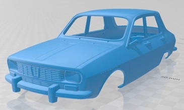 renault 12 dacia 1300 imprimable corps voiture 3d impression modèle in automobile 3dexport rc fente scalextric tamiya miniz loisir micro 3d print model - Mito3D
